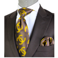 CC 3 | Brown & Yellow | Tie & Pocket Square