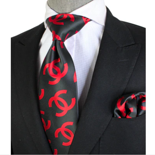 CC 4 | Black & Red | Tie & Pocket Square