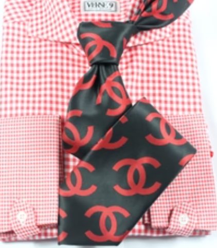 CC 4 | Black & Red | Tie & Pocket Square