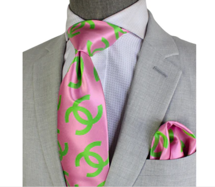 CC 5 | Pink & Green | Tie & Pocket Square