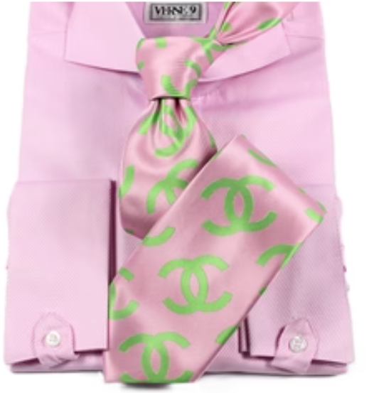CC 5 | Pink & Green | Tie & Pocket Square