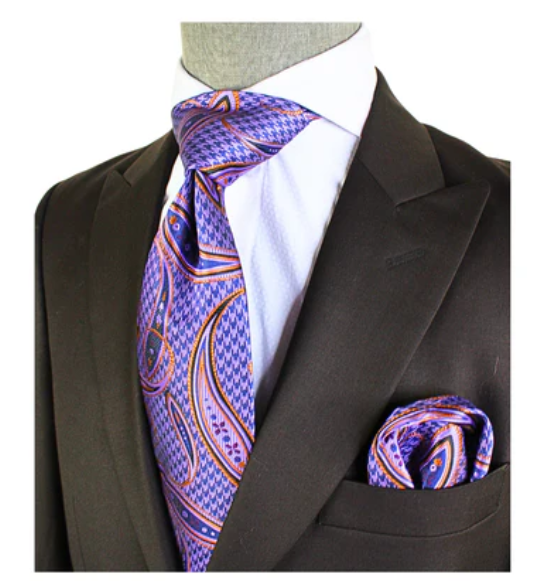 Krazy Paisley G4 | Egg Planet Turquoise & Yellow | Tie & Pocket Square