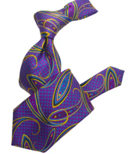 Krazy Paisley G4 | Egg Planet Turquoise & Yellow | Tie & Pocket Square