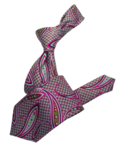 Krazy Paisley G7 | Brown Teal & Fushia | Tie & Pocket Square