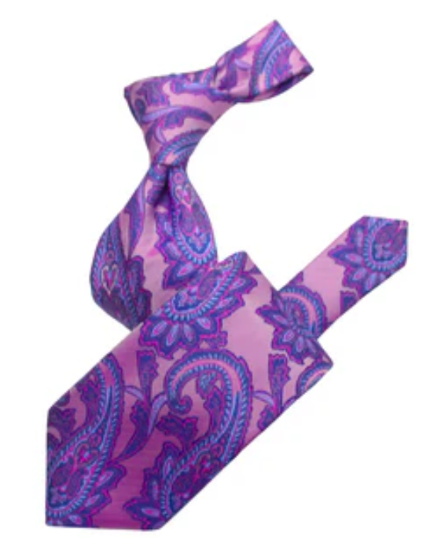 Krazy Paisley i4 | Majenta Navy & Blue | Tie & Pocket Square