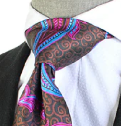 Krazy Paisley K1 | Blk Chocolate & Aqua | Tie & Pocket Square