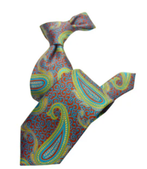 Krazy Paisley K2 | Carmel Green & Teal | Tie & Pocket Square
