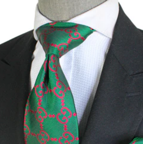 GG 1 | Green & Red | Tie & Pocket Square