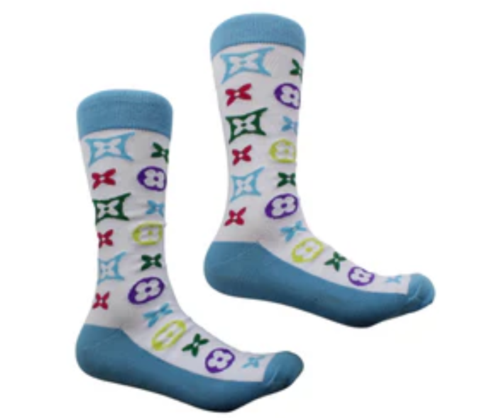 LV A5 | Multi Color White | Sock