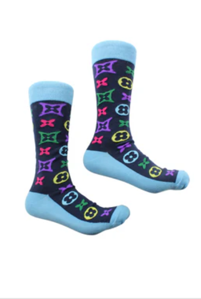 LV A8 | Multi Color Navy | Sock
