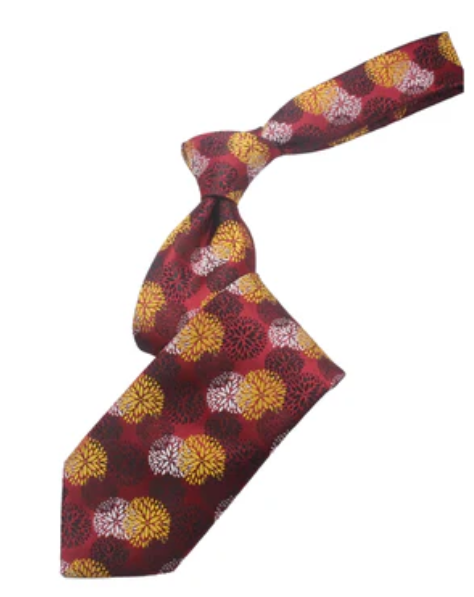 Doha 2 | Red Black & Yellow Floral | Tie & Pocket Square