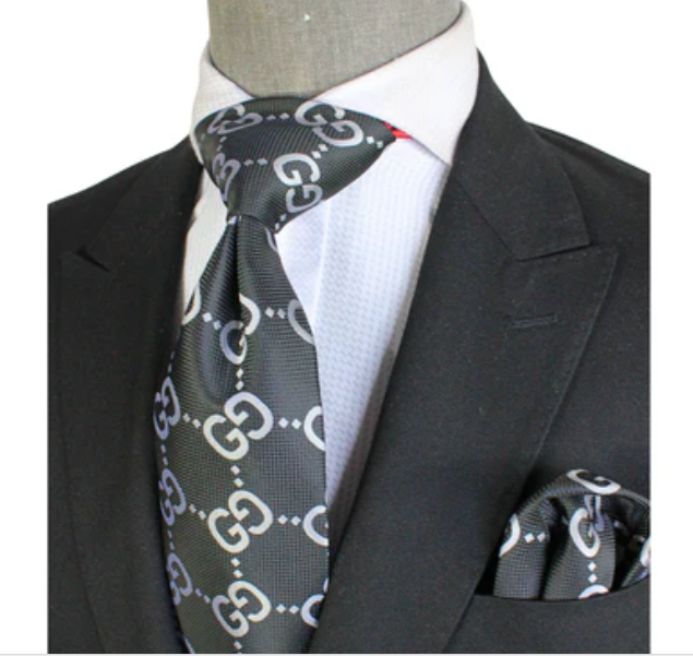 GG 2 | Black & White | Tie & Pocket Square