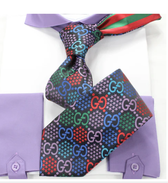 GG Star 1 | Multi-Color | Tie & Pocket Square