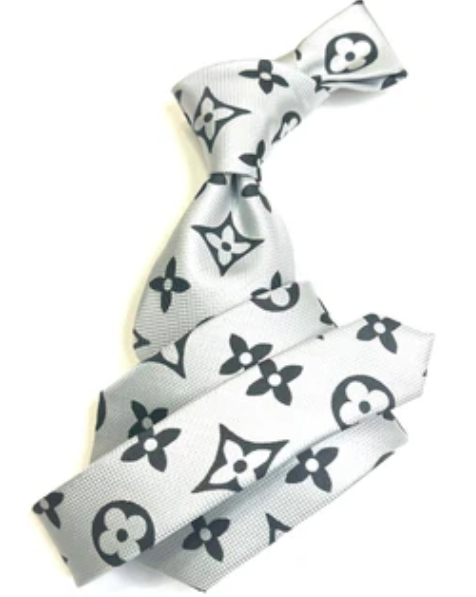 LV 1 | White & Black | Tie & Pocket Square