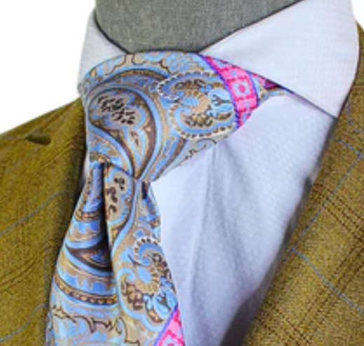 Krazy Paisley E2 | Sky Blue & Brown | Tie & Pocket Square